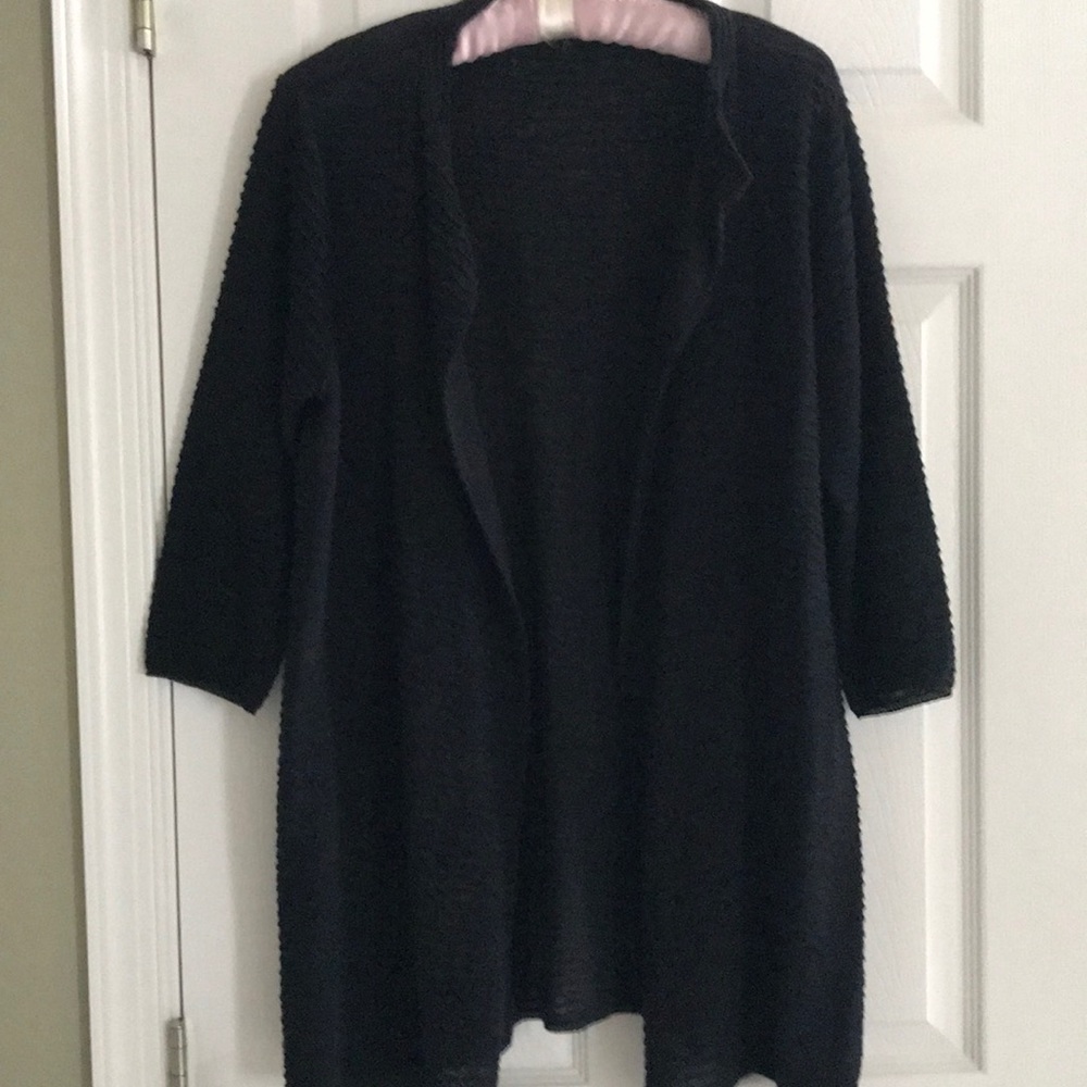 Black, lightweight cardigan